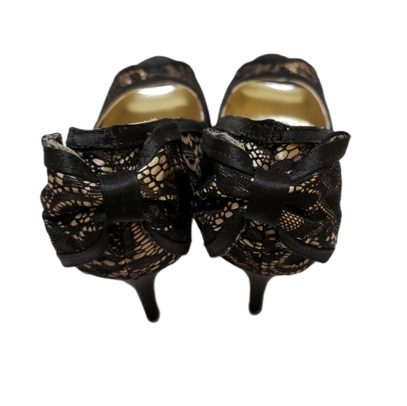 Steve Madden Peek-Toe Lace Overlay Heels - Picture 11 of 15